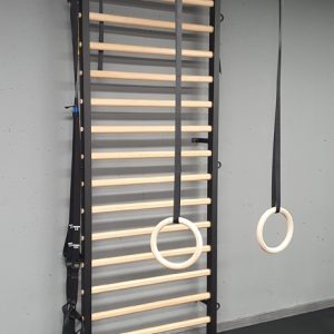 Stall Bar Metall/Wood, 2.4x0.9 m, 20 Rungs, Spartan Model, code 277/black